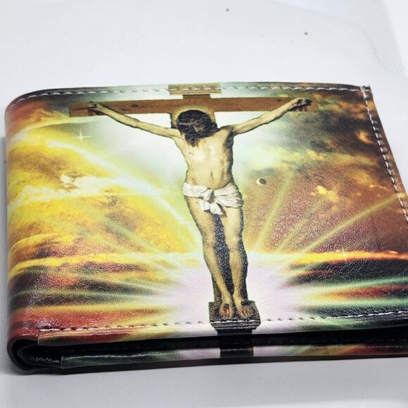 Brand New   Jesus Christ on the Cross Wallet - Picture 4 of 5